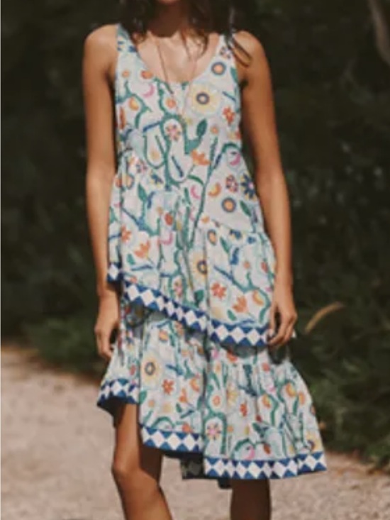 Celandine Dresses & Skirts - Floral Print Midi Sundress in Multicolor